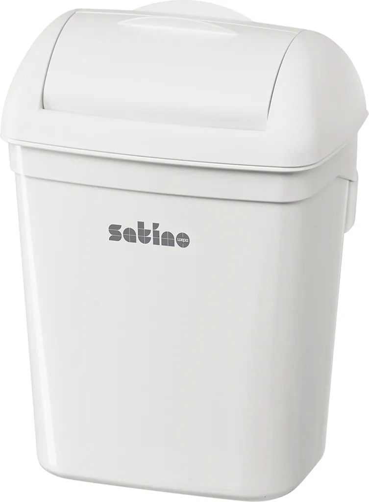 Poubelle Satino Hygiene 332560 8L Blanche - Sanitaire Professionnel