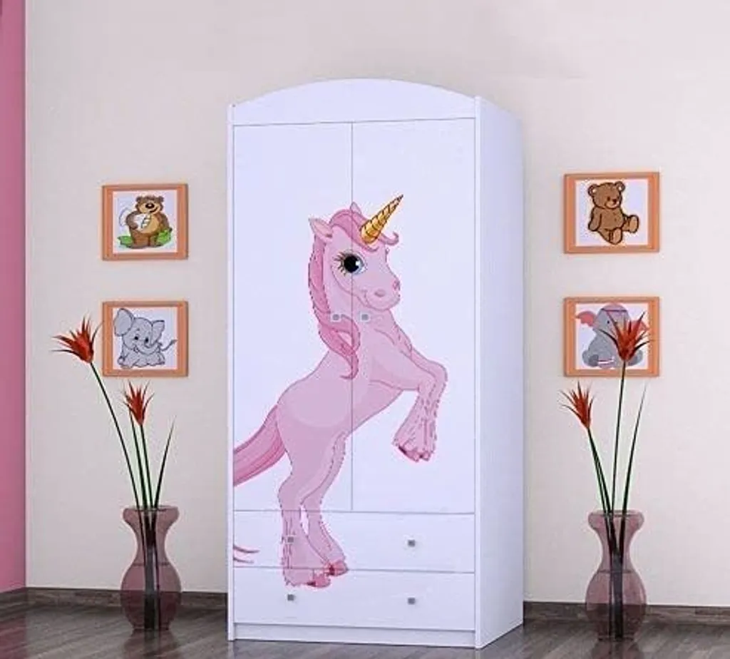 Armoire 2 portes gain de place avec penderie pour ranger vos habits