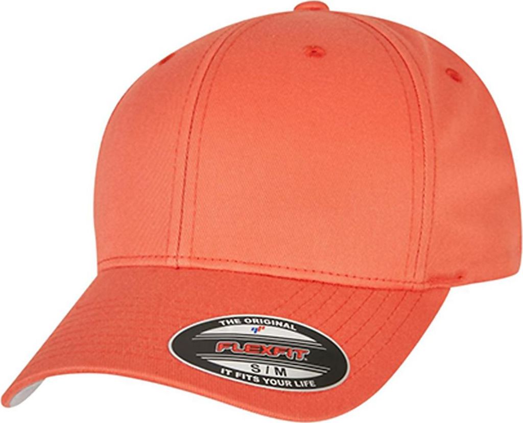 FLEXFIT 6277 | Wooly Combed Cap / Kappe / Mütze / Hut Stabile Front - Farbe: Spicy Orange - Größe: Youth
