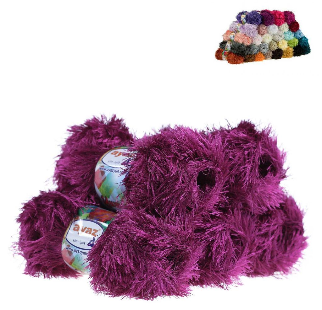 5 x 100g Strickgarn Yumos violett