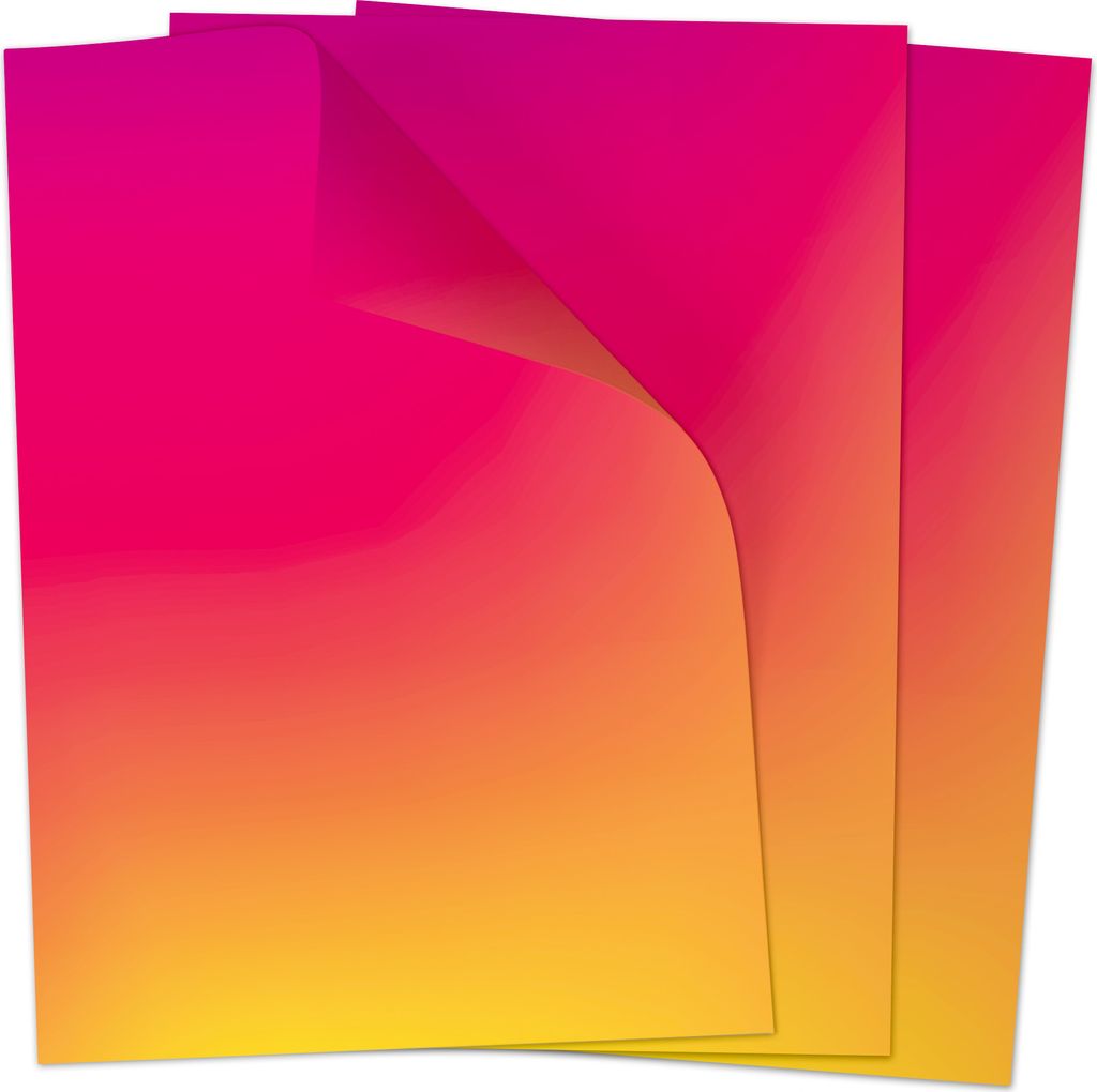 50 Blatt Briefpapier (A4) | Weicher Verlauf Rosa Orange | Motivpapier | edles Design Papier | beidseitig bedruckt | Bastelpapier | 90 g/m²