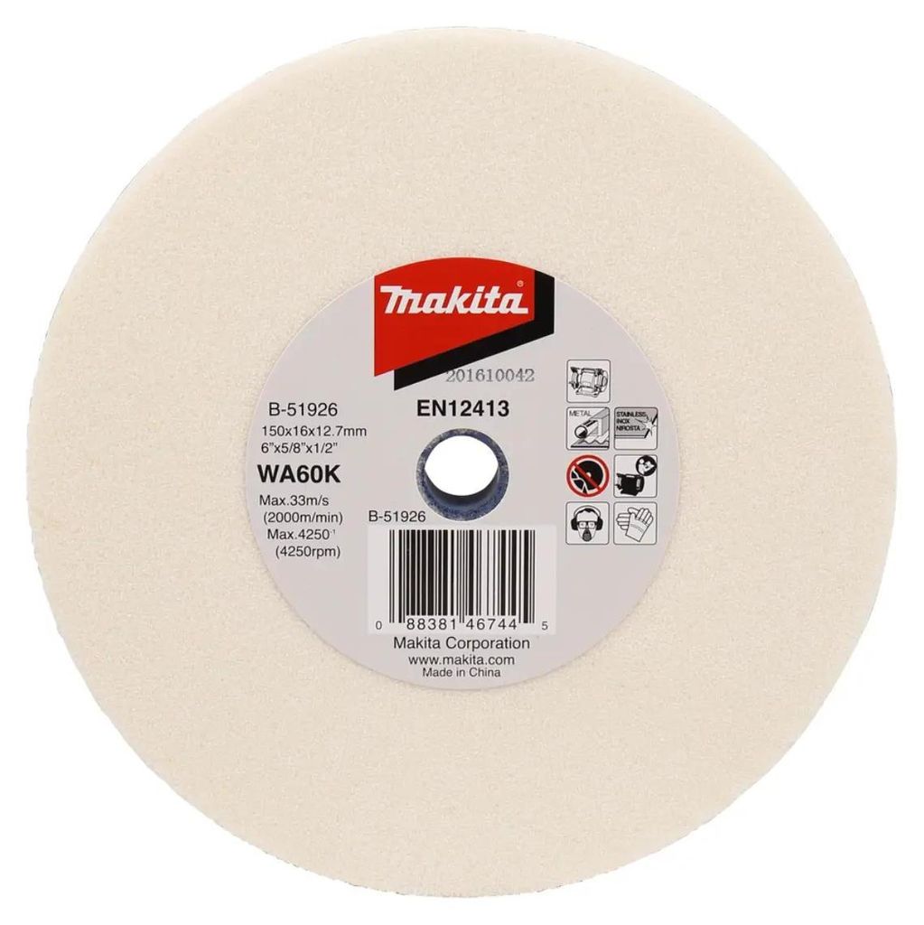 Makita Schleifscheibe 150x16x12,7 mm, WA60K, EN12413, Max. Produktbild 