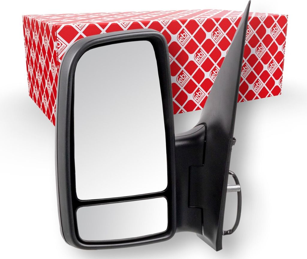 FEBI BILSTEIN Außenspiegel Fahrerhaus 177829 Links für VW CRAFTER 30-50 Kasten (2E) 182mm 344mm 315mm elektrisch 2,636kg