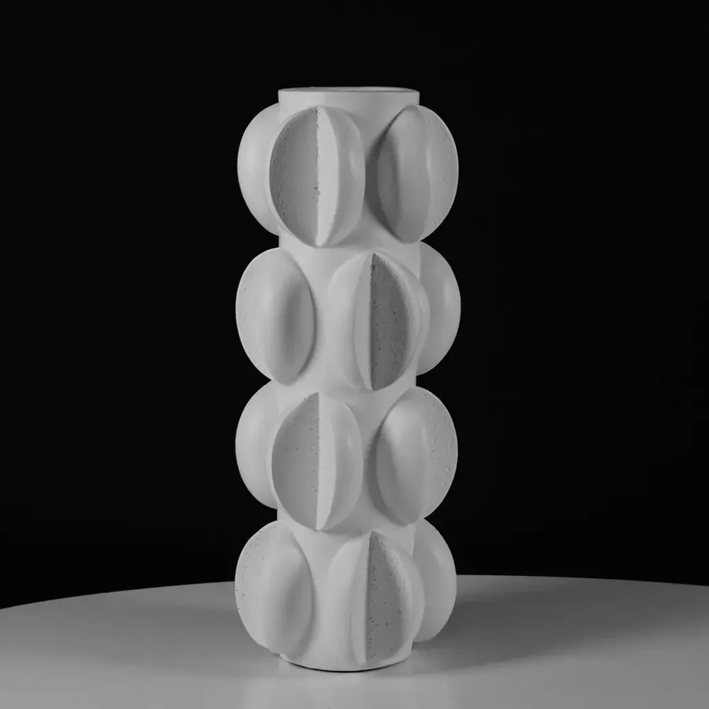 Vase décoratif blanc mat 37 cm - Déco de table et centre de table chic - 2