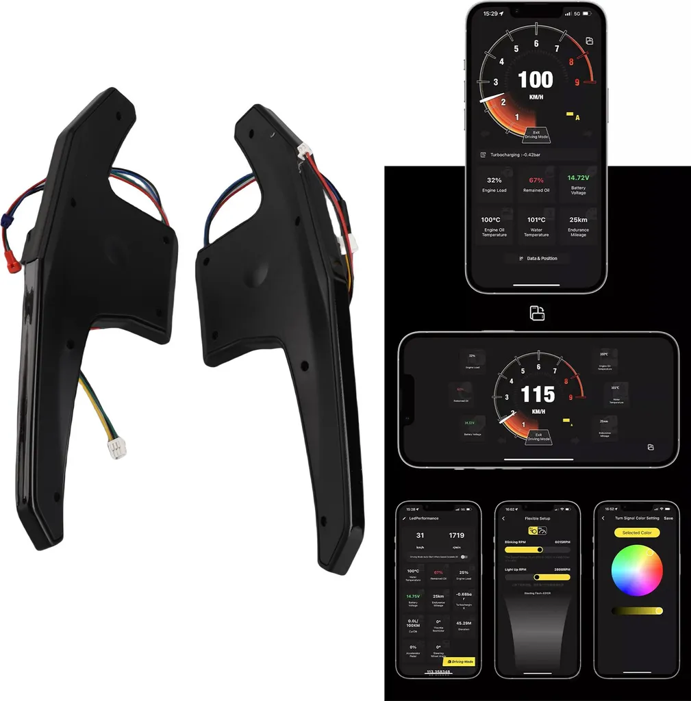 Palettes de Changement LED Audi B9.5 S5 RS5 C8 : Solution Shift Light