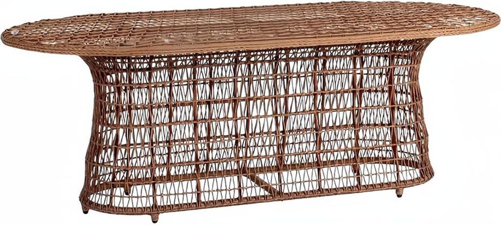 Hochwertig Tisch Braun Luxus Moderner Oval Design Esstisch Hochwertig Rattan