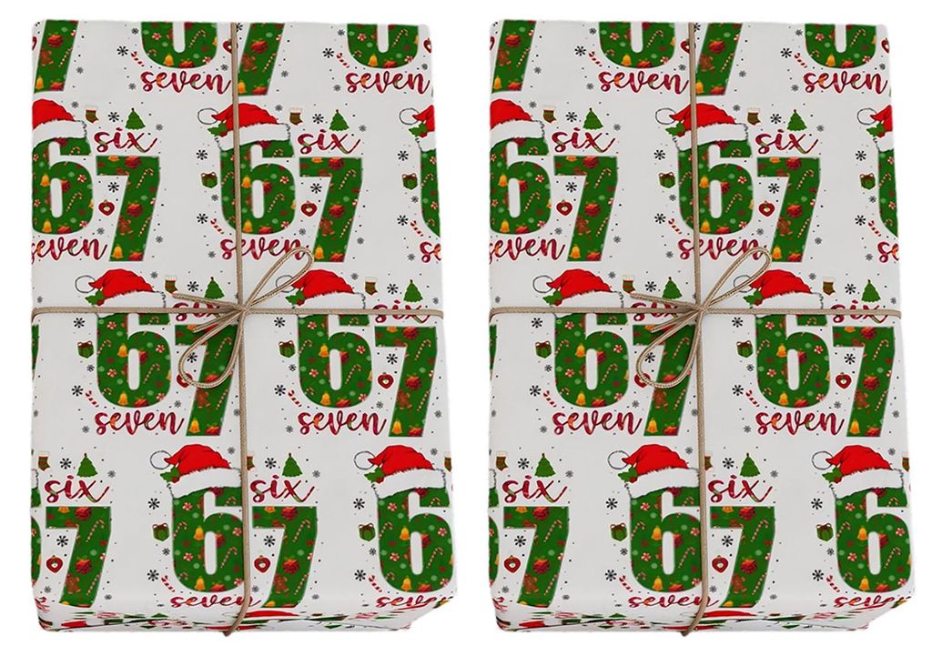 67 Weihnachtsgeschenkpapier Lustiges 6 7 Meme Weihnachtsgeschenkpapier Weihnachtsmann Sechs Sieben Festliches Geschenkpapier für Teenager Weihnach...