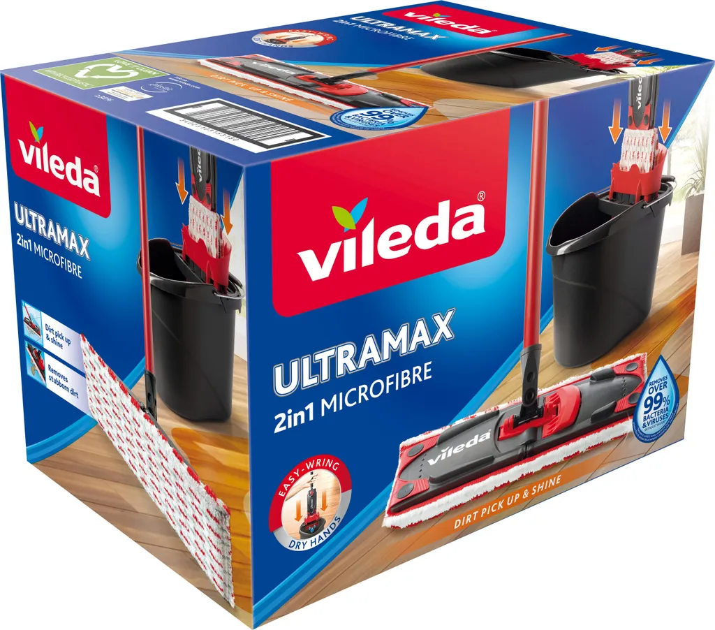 Fini le mal de dos avec le Kit Vileda UltraMax 2in1 Balai et Seau