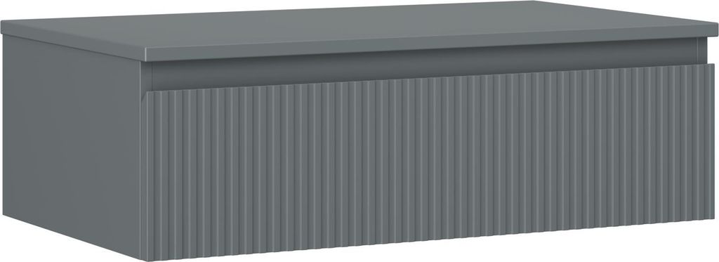 Mexen Rivel Badezimmerschrank 80 cm mit Arbeitsplatte, 1 Schublade, gerillt, Graphit matt - 91A20-08023-1-BFC66