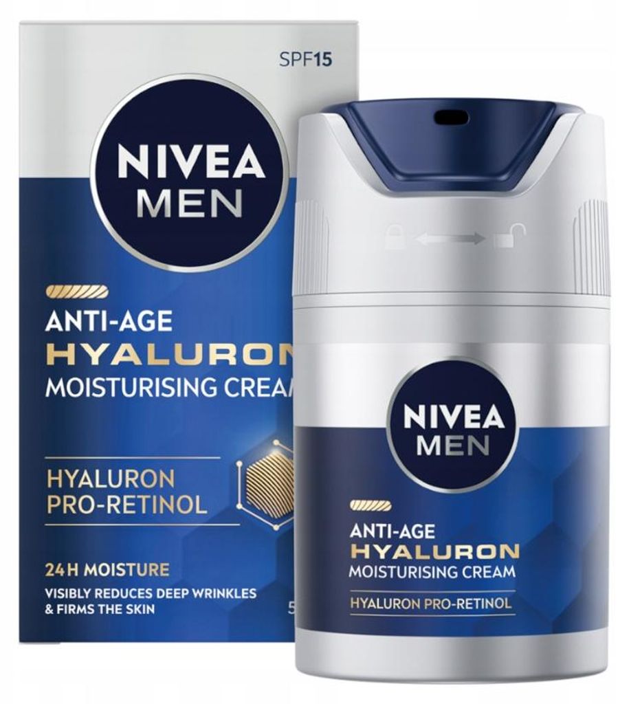 NIVEA MEN Anti-Age Hyaluron Anti-Falten Gesichtscreme für Produktbild 