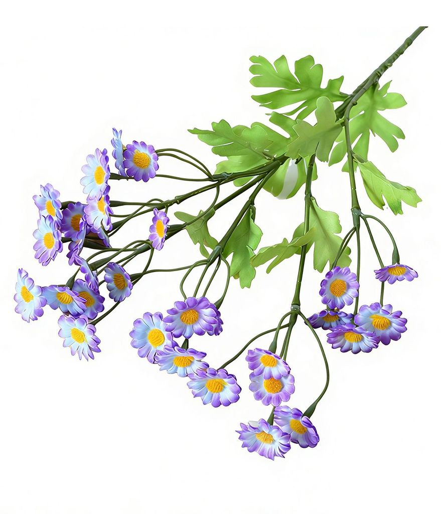 Künstliche Blumen, 30 Köpfe, Seidenstoff, Kamillenstängel, ländlicher Stil, künstliche Blumen, Wanddekoration, Hochzeitsdekoration, Foto-Requi...