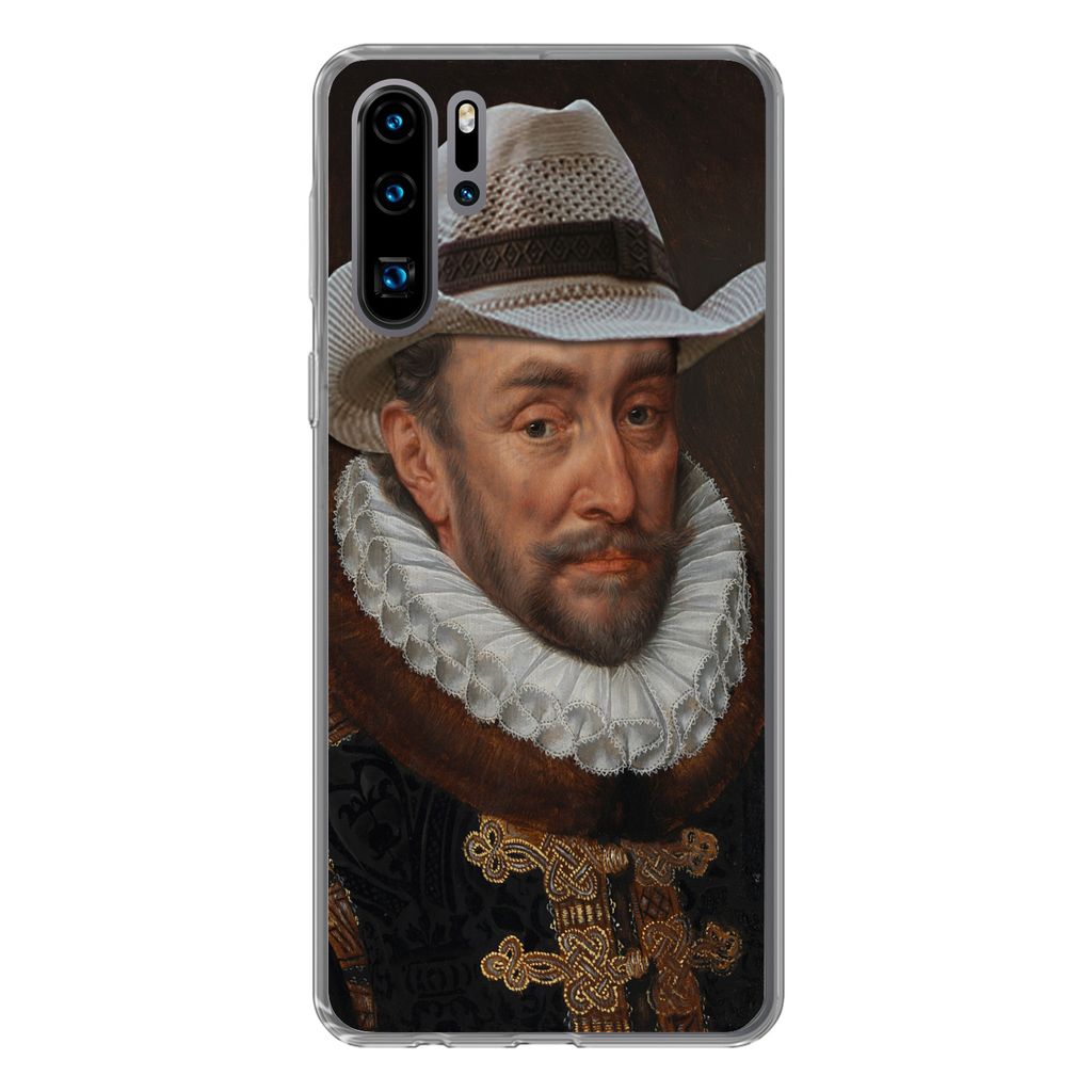 MuchoWow Handyhülle Schutzhülle Hülle für Huawei P30 Pro Wilhelm von Oranien - Hut - Alte Meister Silikon Softcase Handy Hülle - Schutzdeckel