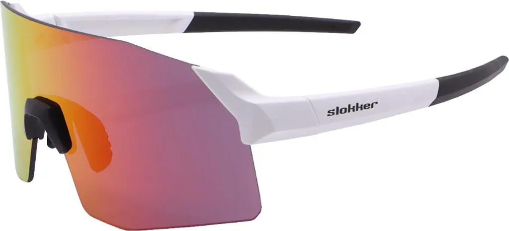 Lunettes Slokker Andi anti-éblouissement pour sportifs blanc et rouge