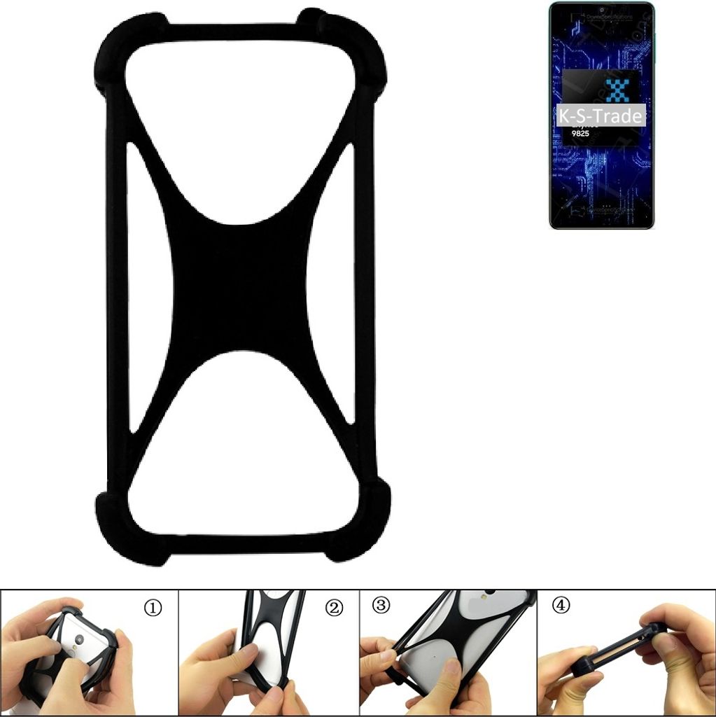 K-S-Trade Handy-Hülle Schutz-Hülle kompatibel mit Samsung Galaxy M62 Silikon Bumper TPU Softcase Smartphone Stoßschutz, schwarz