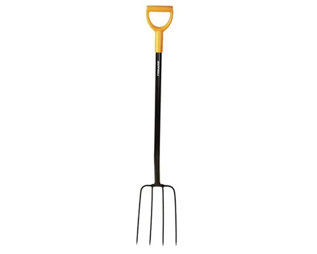 Fourche à Compost Solid Fiskars 133433 - 4 Dents - Acier et Manche Acier - 5