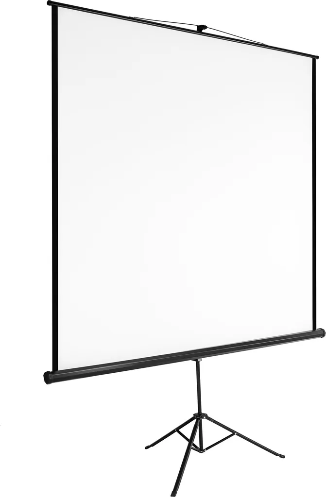Écran vidéoprojecteur trépied 203 x 203 cm avec toile blanc mat