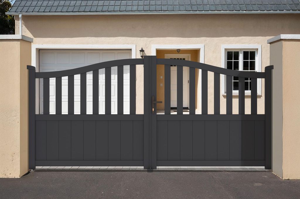 Flügeltor 4m MEIJE H.140 graues Aluminium Produktbild 