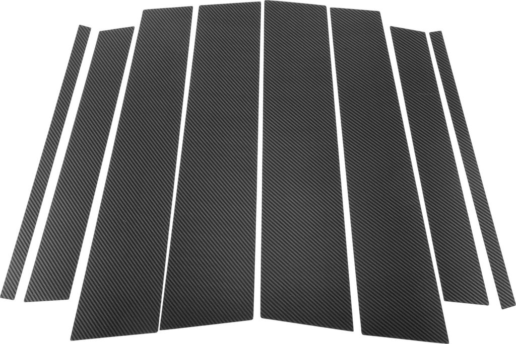 8 Stück Front Hinten Links Rechts Türpfosten Fensterleiste für Toyota Crown Kluger 2022-2024 Plastik Carbonfaser