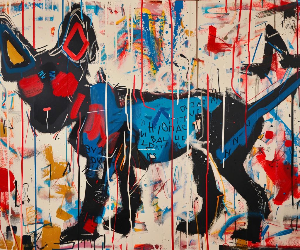 Plakat 60x50cm Stadt Hund