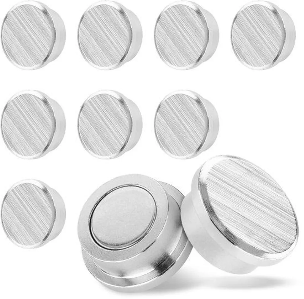 Lot de 10 Aimants à Vis Ø22mm Extra Puissants Argentés - Force 7kg