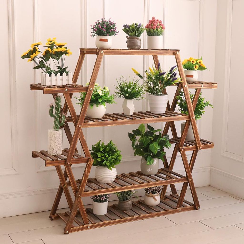 FATIVO Scaffale per fiori da balcone in legno massello, 8 Immagine del prodotto 