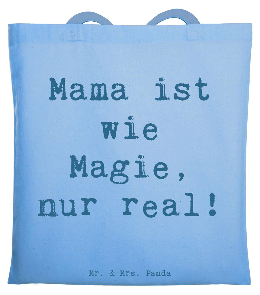 Mr. & Mrs. Panda Shopping Tasche Spruch Magische Mama - Sky Blue - Geschenk, Fürsorge, Realität, Jubiläen, Beutel, besondere Geschenke, einkaufs...