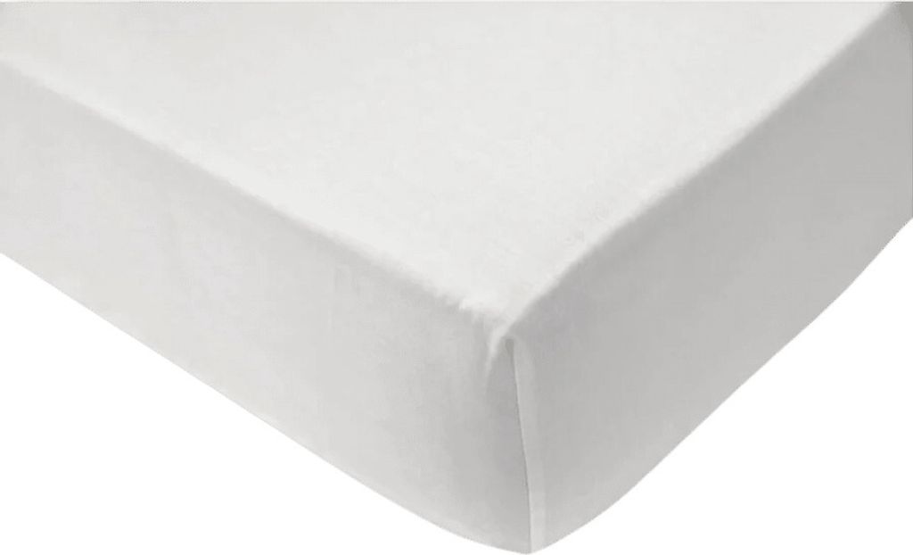 Elasthan Feinjersey Spannbettlacken Weiß 140x200 cm