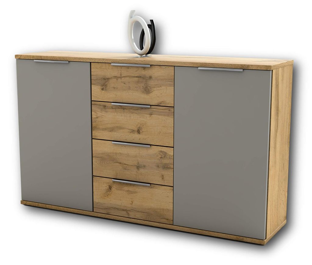 Buffet « Constantin » en chêne sauvage / gris basalte - 150 Image du produit 