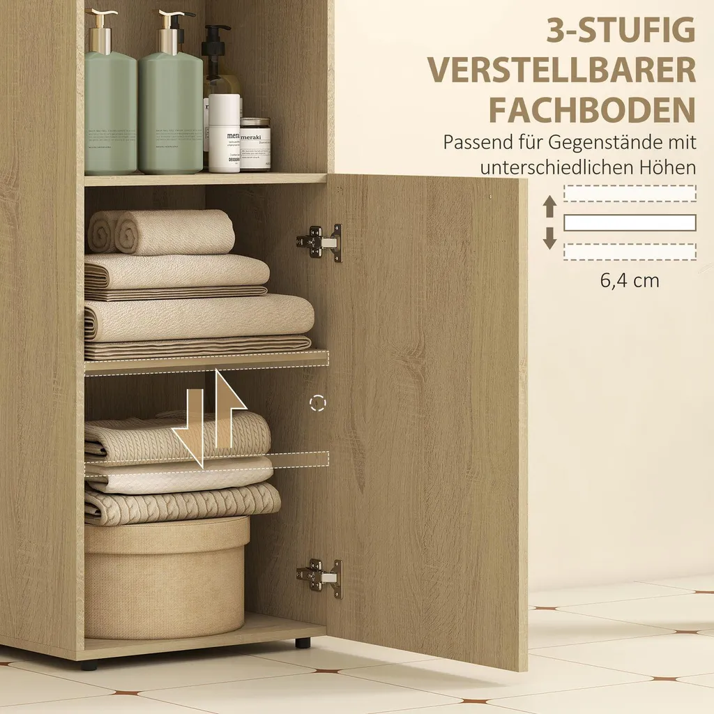 Rangement salle de bain compact chêne jaune, idéal petit espace 104 cm - 5