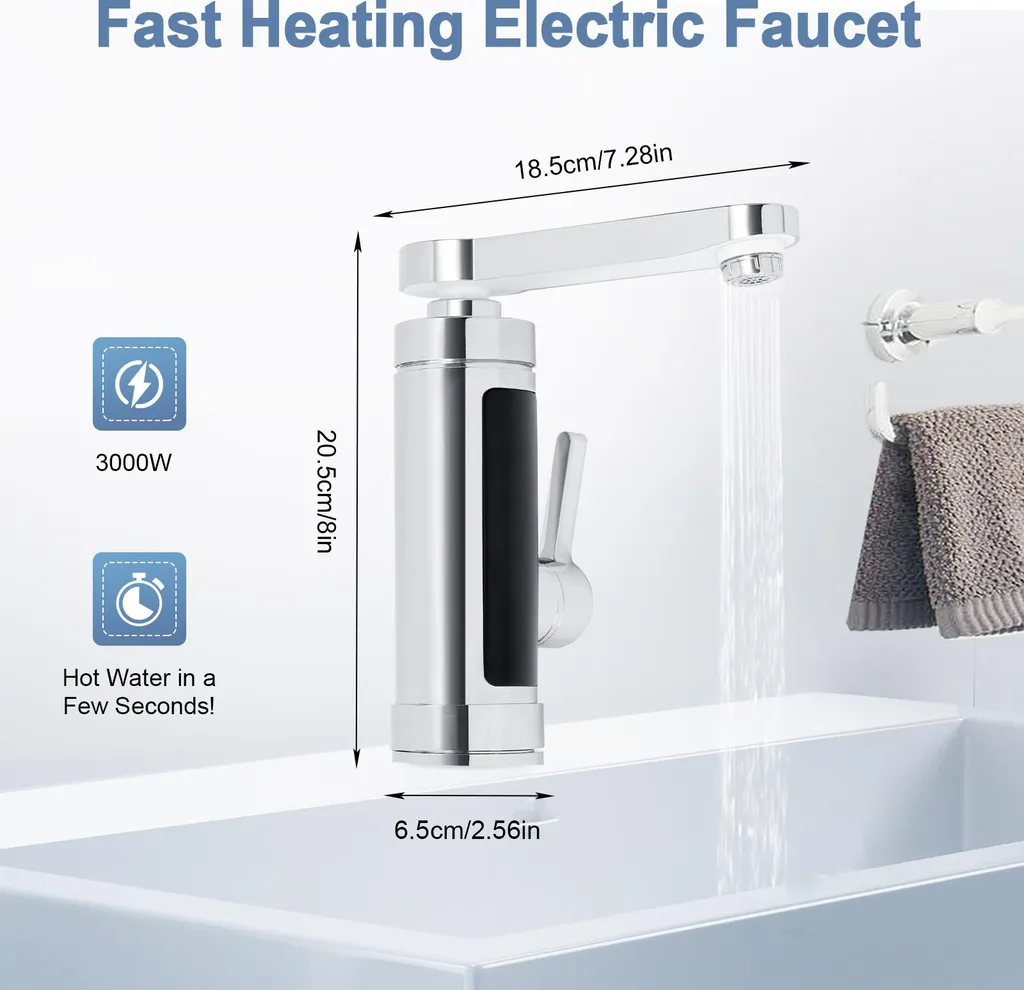 Chauffe-eau électrique instantané : finissez-en avec l'eau froide, gris