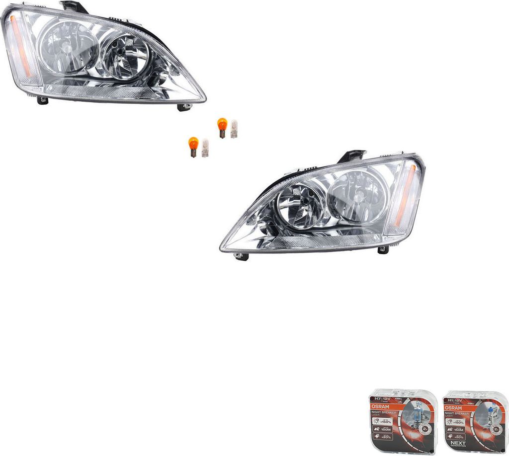 Johns, Scheinwerfer Osram Night Breaker Laser passend für Ford Focus Set Links & Rechts 1347463 1311130 1323644 3M5113006AG 3M5113006AH 3M5113101A...