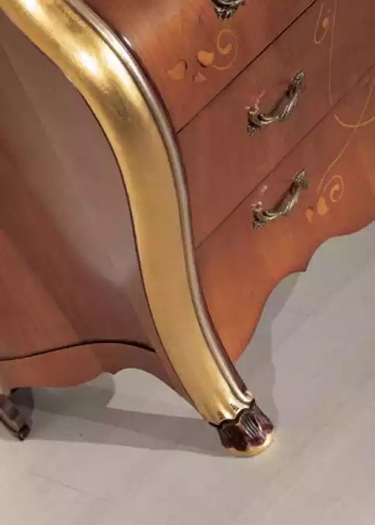 Nachttische Nachttisch Klassisches Design Möbel Holz Braun Beistelltische