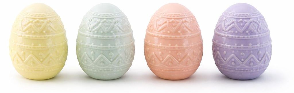 Logbuch-Verlag Porzellan Osterei Deko 4er Set Pastell 5,5 cm - Osterdeko Eier aus Porzellan für Tischdeko, Frühlingsdeko oder Osternest - Pastell...
