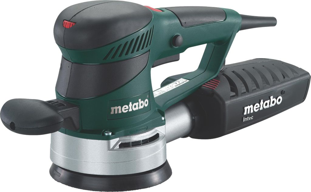 A Metabo SXE 425 Turbo Tec Exzenterschleifer sander is shown against a white background.