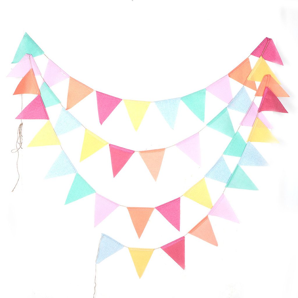 Doppelseitige bunte Flaggenwimpel, mehrfarbige Produktbild 