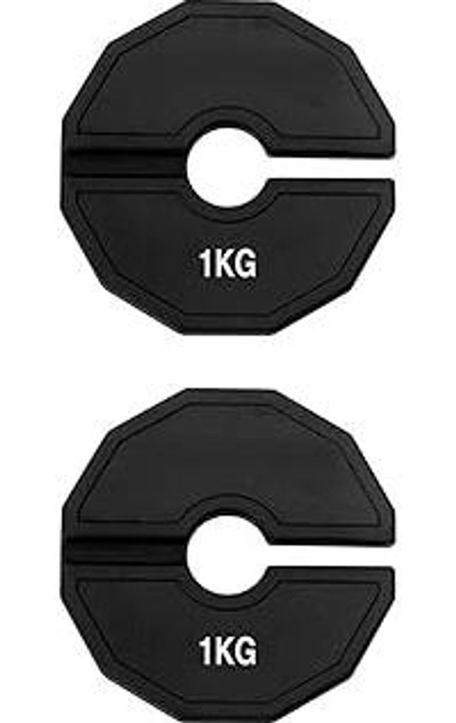 Gummifraktionsplatten 2pcs 1 Kg Fitnessstudio Micro-Platten Hantel-Add-On-Gewichtsplatte Änderung Bruchig Schwarz