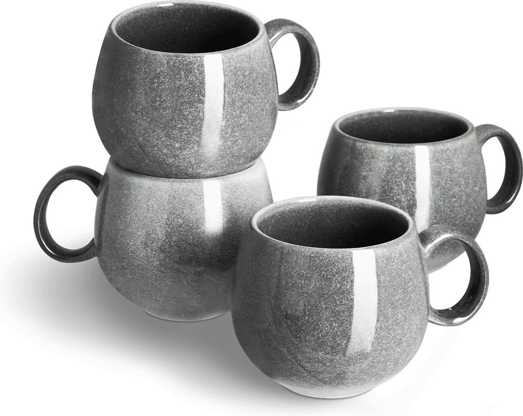 SPRINGLANE Tasse 4er-Set - Geschirr Misty Cliff, Grau, Produktbild 