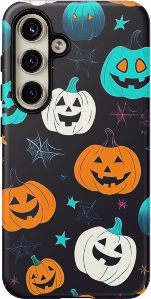 Bunte Kürbisse im Halloween-Look – Hülle Kompatibel mit Samsung Galaxy S24