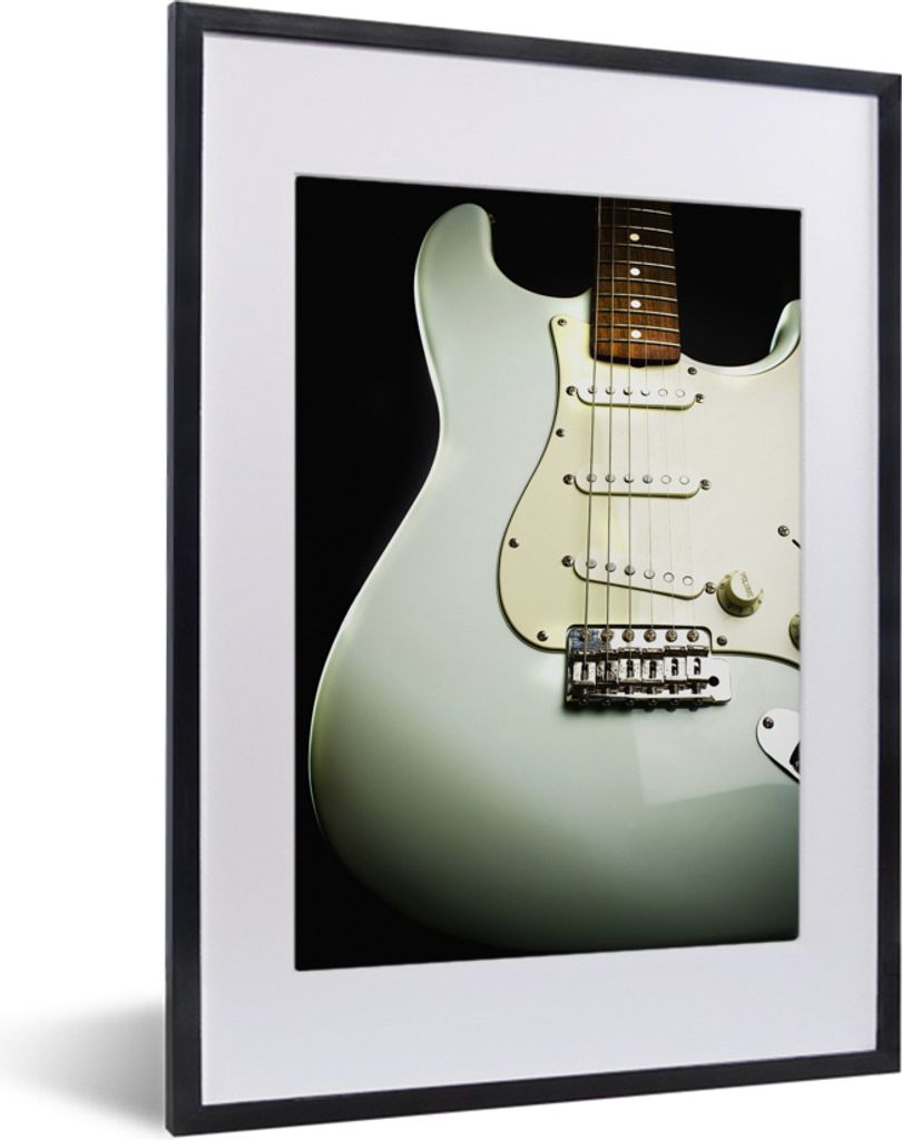 MuchoWow MuchoWow Gerahmtes Poster Nahaufnahme einer E-Gitarre 30x40 cm - Poster mit zchwarzem Bilderrahmen - Wandposter Schlafzimmer