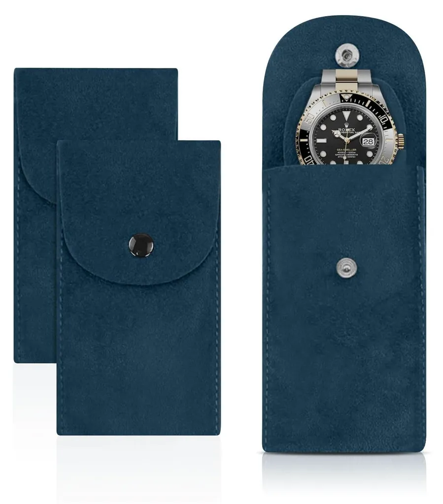 Pochette de voyage pour une montre et accessoires en velours