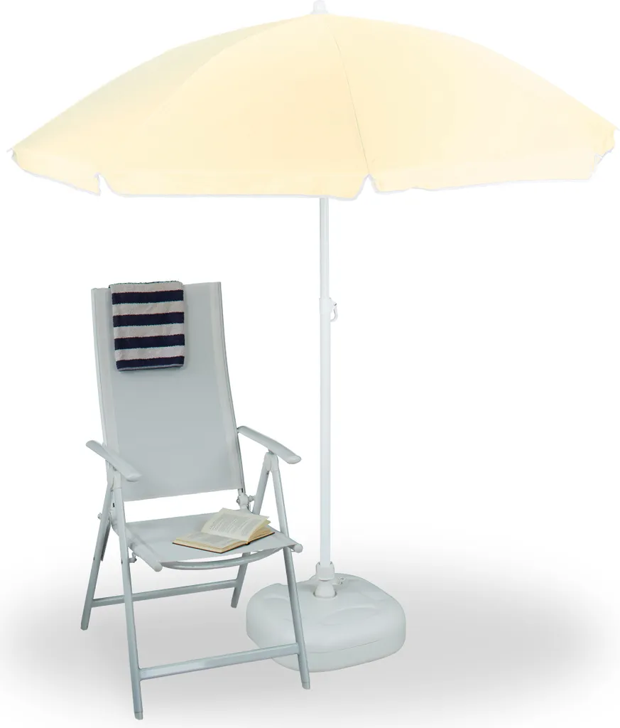 Grand Parasol de Plage 180 cm - Protection Solaire de Jardin Inclinable