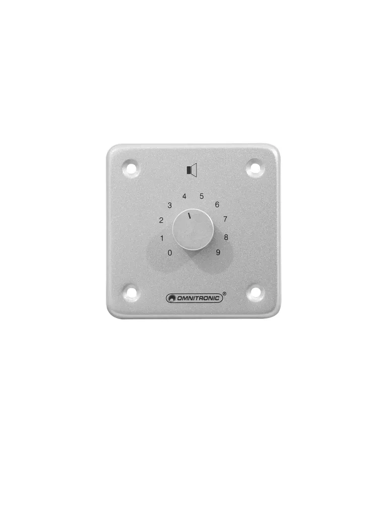 Atténuateur Stéréo 10 Watts Argent Omnitronic ELA pour Montage Mural