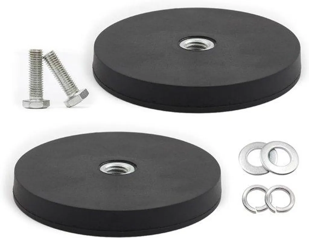 Aimant néodyme de fixation pour voiture et tableau, lot de 2 noirs