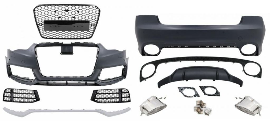 Bodykit für Audi A5 8T Facelift Coupé Cabrio (2013–2016) Stoßfängergrill im RS5-Design.