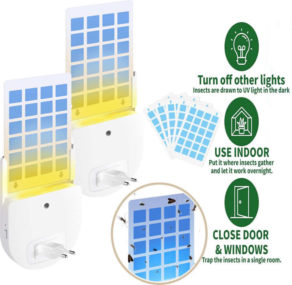 2 Stück UV Mückenfalle Mückenfliegenfallen-Lampe mit Produktbild 