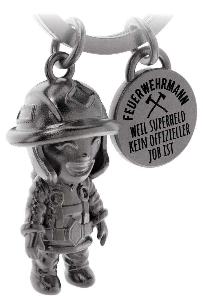 LANOLU Schlüsselanhänger Feuerwehrmann "Superheld" - Produktbild 