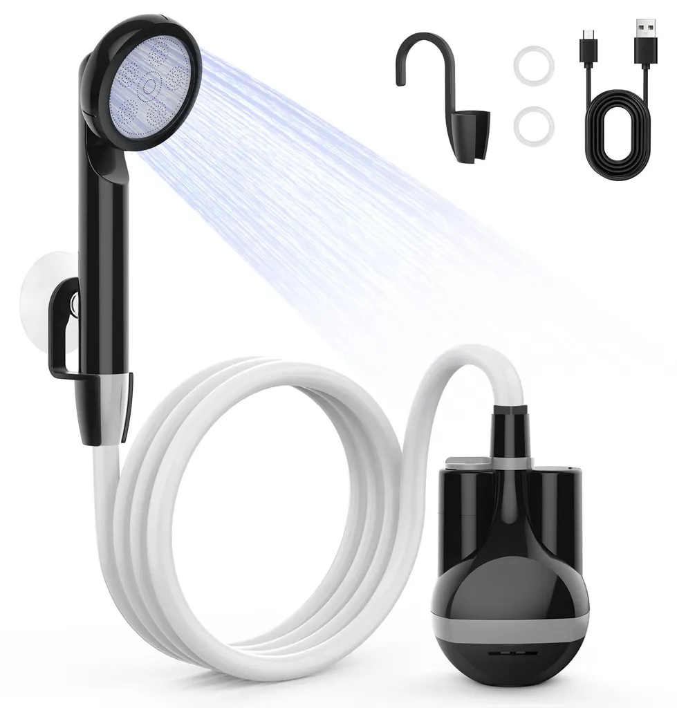 Kit de douche extérieure portable rechargeable pour jardin et plage