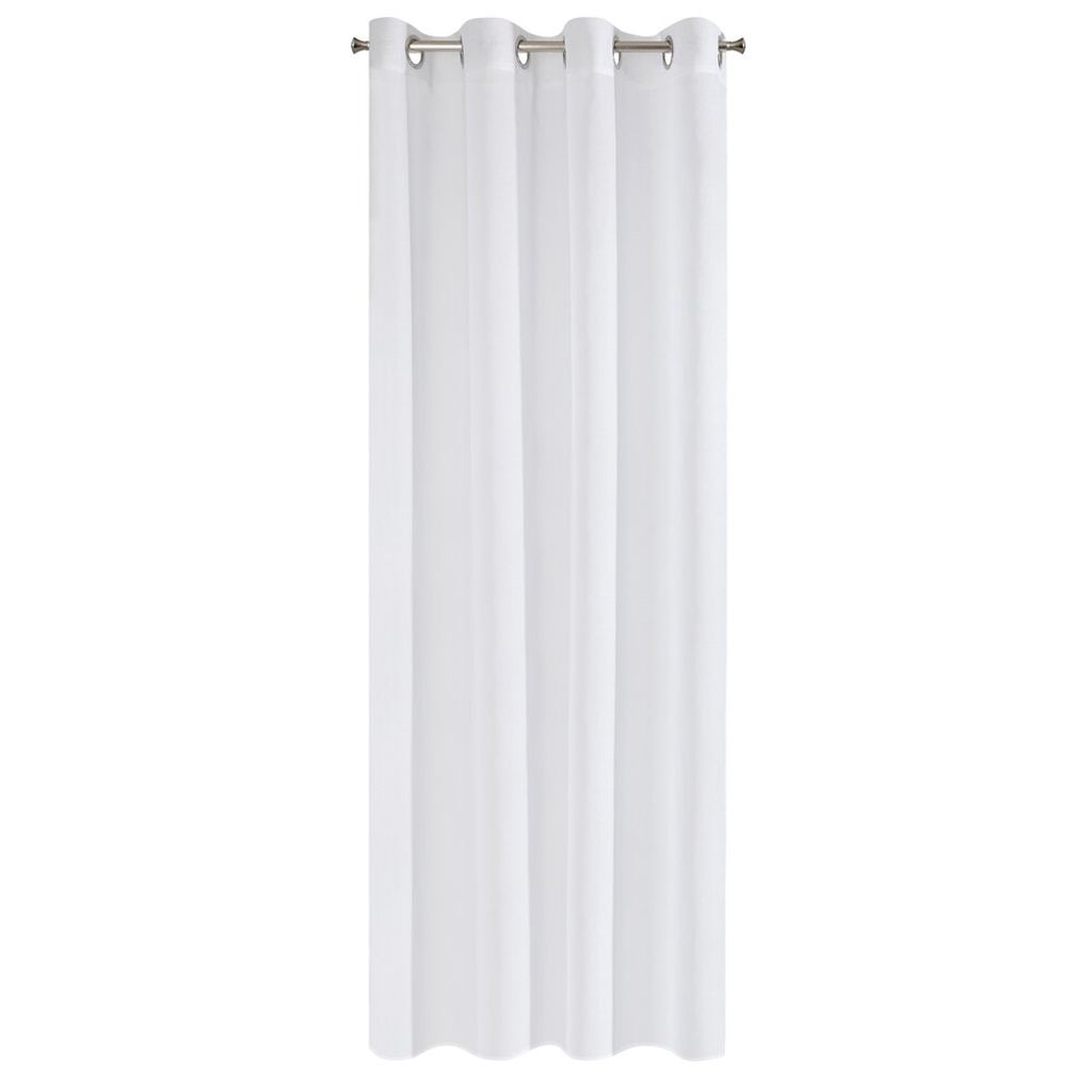 EUROFIRANY | Vorhang - 140 x 250 cm - weiße Gardine - Glatt Produktbild 