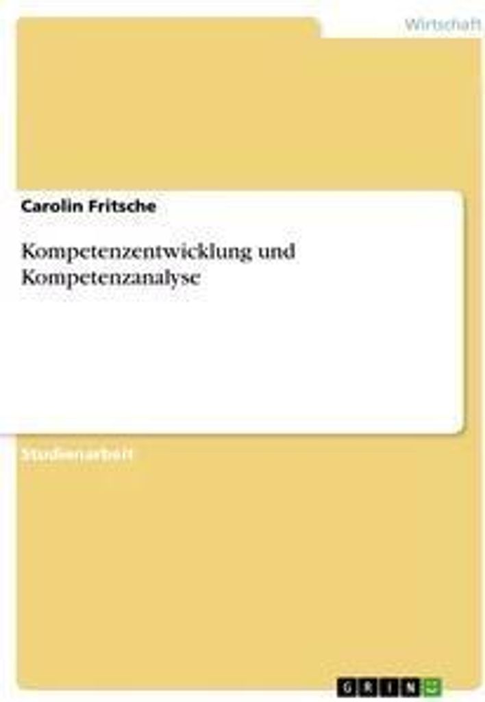 Kompetenzentwicklung und Kompetenzanalyse