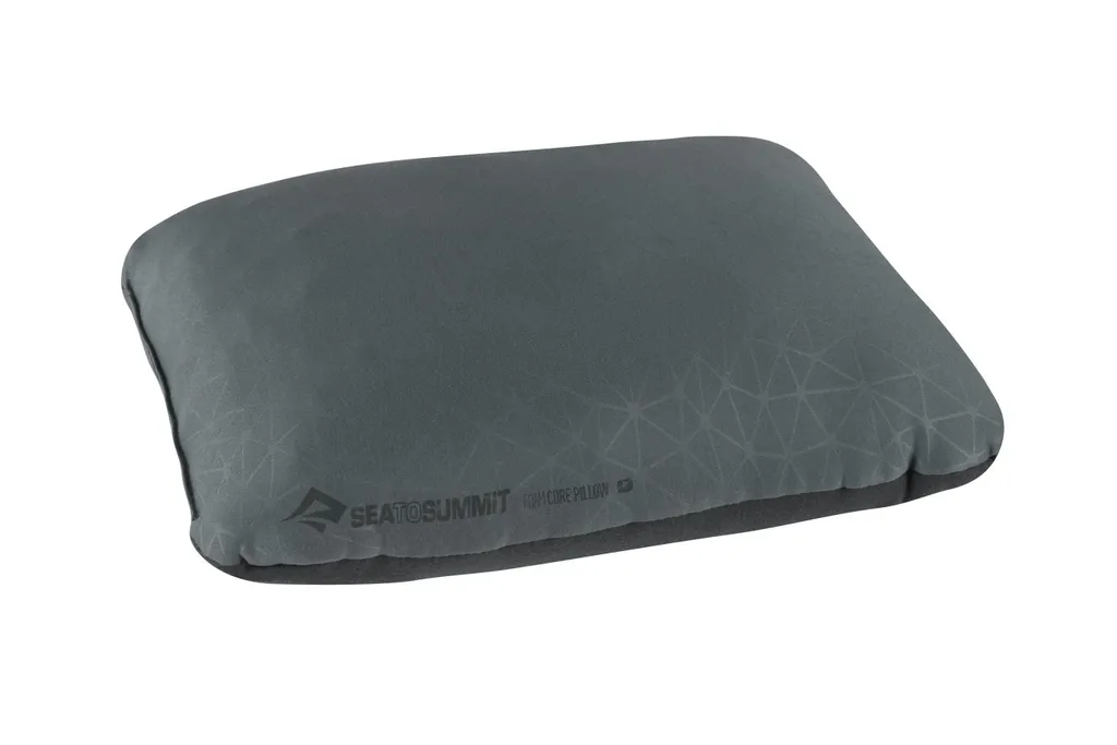 Oreiller de voyage ergonomique en mousse grise taille Regular léger